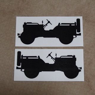 WILLYS Jeep 1941　シルエットステッカー　ブラック　2枚1組(車外アクセサリ)