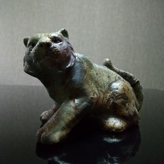 【備前焼 虎】Bizen ware tiger figurine (送料込み)(陶芸)