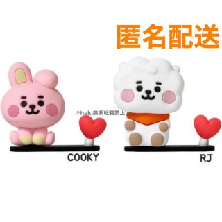 ビーティーイシビル(BT21)のBt21 BTS マスクホルダー カーフィギュア 2点 COOKY RJ(アイドルグッズ)