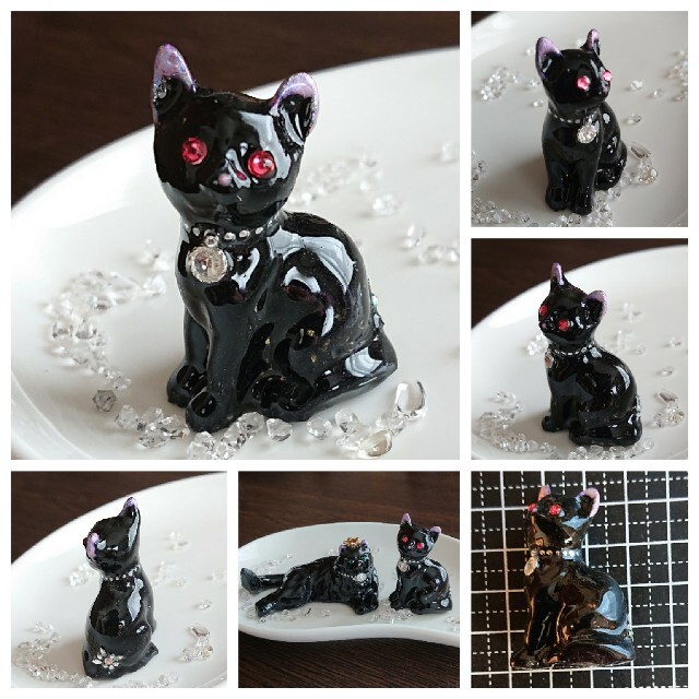 専用です。専用です。チビ黒猫ちゃん(ФωФ)❤️オルゴナイト