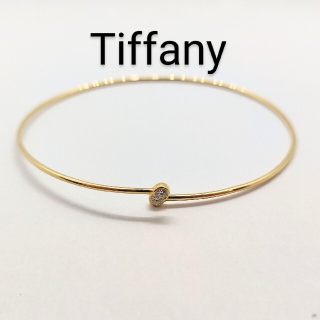 Tiffany & Co. - ※お値下げ不可　Tiffany ティファニー シングルロウ フープバングル