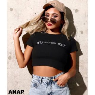 アナップ(ANAP)の刺繍リブタイトTシャツ(Tシャツ(半袖/袖なし))