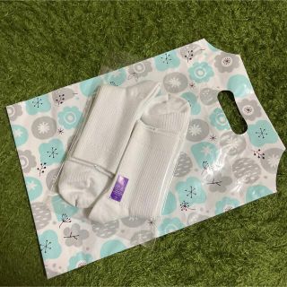 スクールソックス　白　24〜26cm 2足セット(ソックス)
