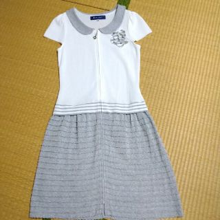 エムズグレイシー(M'S GRACY)の「にゃんこ様専用」美品!エムズグレイシー☆前ジップワンピース(ひざ丈ワンピース)