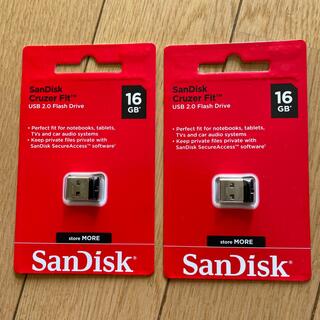 サンディスク(SanDisk)のSanDisk Cruzer Fit USB2.0フラッシュメモリ 16GB2個(その他)