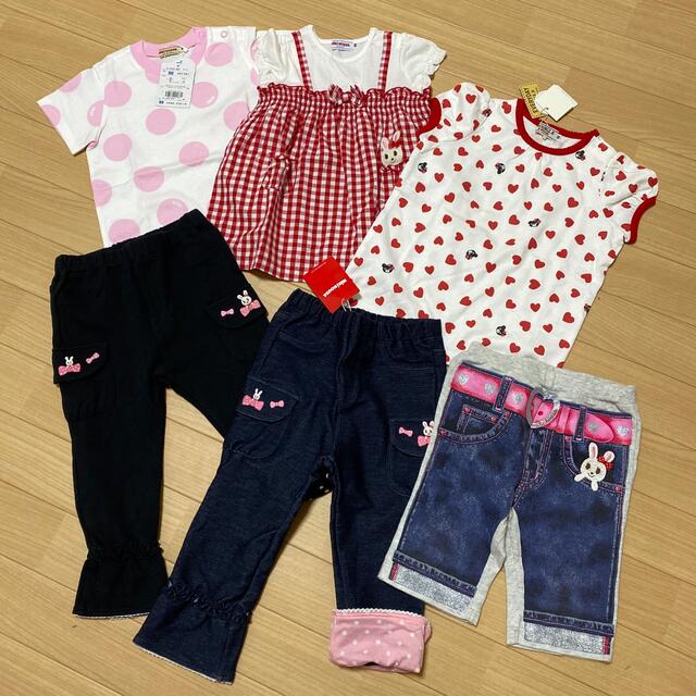 キッズ服女の子用(90cm~)ミキハウス　80.90新品、美品