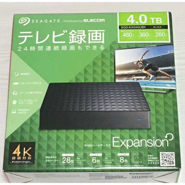 ELECOM - 【新品】Seagate 外付けハードディスク 4TB エレコム