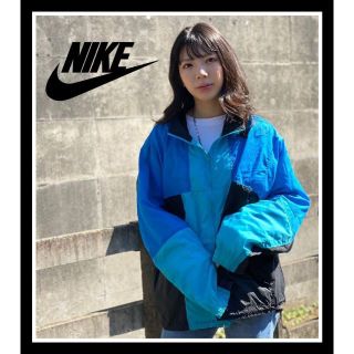 ナイキ(NIKE)の希少　レア　ナイキナイロンジャケット90s メンズライク　古着　ヴィンテージ(ナイロンジャケット)