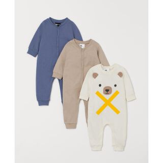 エイチアンドエム(H&M)のH&M コットンパジャマ3着セット　2枚(パジャマ)