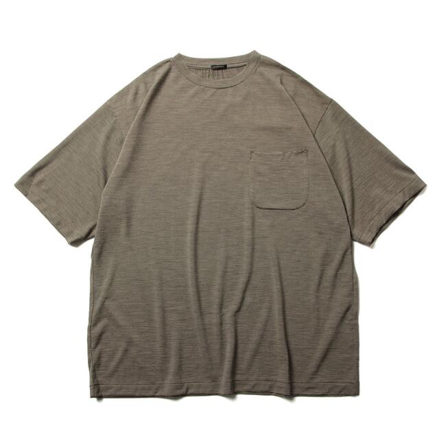 COMOLI  コモリ ウール天竺 Tシャツ BORDER ボーダー　22ss