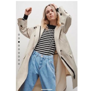 ザラ(ZARA)のZARAオーバーサイズ トレンチロングコート  ベージュ M(ロングコート)