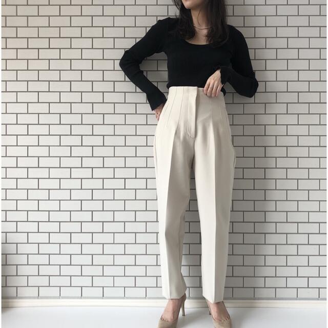 ZARA ハイウエストパンツ　ブラックXS