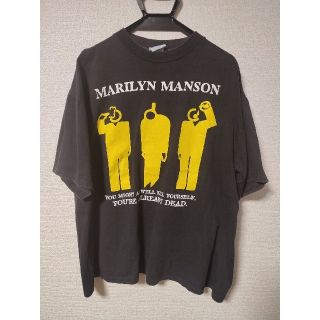 【値下げ不可】古着 90s Marilyn Manson(Tシャツ/カットソー(半袖/袖なし))