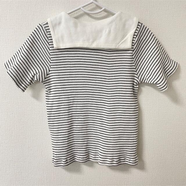 cottoli コトリ テレコ ボーダー セーラー Tシャツ 100 キッズ/ベビー/マタニティのキッズ服女の子用(90cm~)(Tシャツ/カットソー)の商品写真