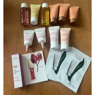 クラランス(CLARINS)のクラランス 基礎化粧品・ボディケア・リップオイルサンプル・コットン　14点(サンプル/トライアルキット)