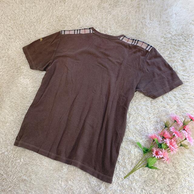 BURBERRY BLACK LABEL(バーバリーブラックレーベル)のバーバリーブラックレーベル 半袖 Tシャツ ブラウン サイズ3 ノバチェック  メンズのトップス(Tシャツ/カットソー(半袖/袖なし))の商品写真