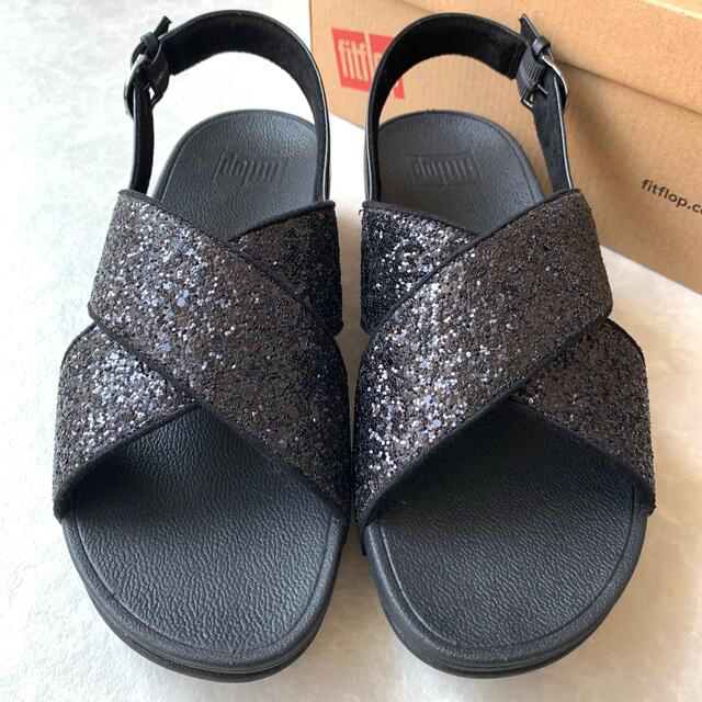 【美品】FitFlop  ルル グリッター バックストラップサンダル 1