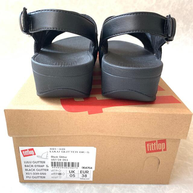 【美品】FitFlop  ルル グリッター バックストラップサンダル 5