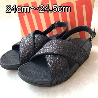 フィットフロップ(fitflop)の【美品】FitFlop  ルル グリッター バックストラップサンダル(サンダル)