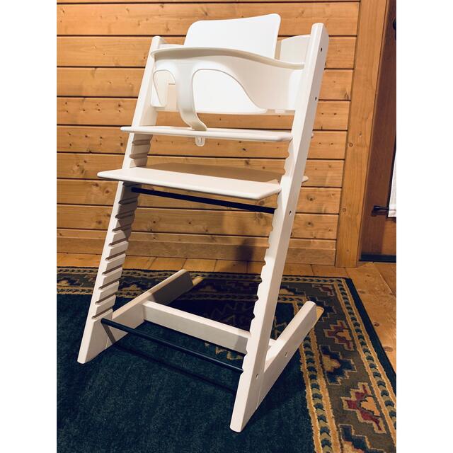 Stokke(ストッケ)の【良品・フルセット・ホワイトウォッシュ】（416）ストッケ トリップトラップ キッズ/ベビー/マタニティの寝具/家具(その他)の商品写真