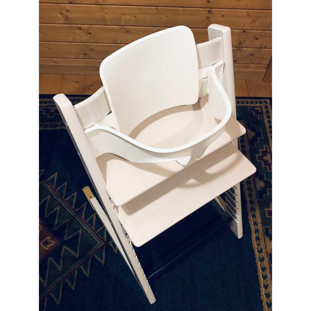 Stokke(ストッケ)の【良品・フルセット・ホワイトウォッシュ】（416）ストッケ トリップトラップ キッズ/ベビー/マタニティの寝具/家具(その他)の商品写真