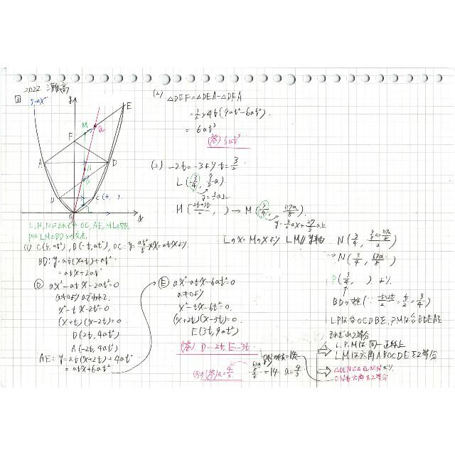 塾講師オリジナル数学解説 全問動画付!! 桐蔭 2023 高校入試 過去問