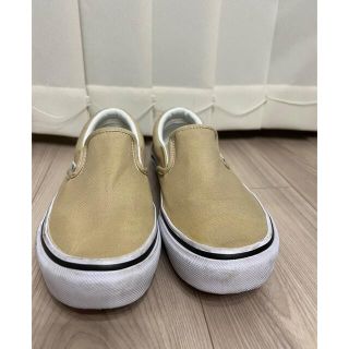 ヴァンズ(VANS)のvans バンズ　スリッポン　ベージュ　23.5cm(スニーカー)