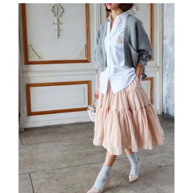 【新品】seventenbymihokawahito ソフトオーガンジースカート レディースのスカート(ひざ丈スカート)の商品写真