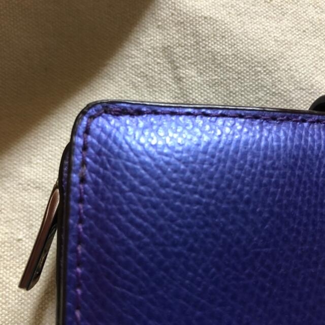 COACH(コーチ)のcoach コーチ　本皮　 折り財布　メタリックパープル レディースのファッション小物(財布)の商品写真