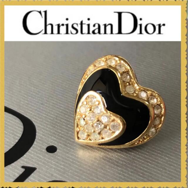 Christian Dior - クリスチャンディオール ピアス ハート ラインストーン 片耳の通販 by りりs shop｜クリスチャン