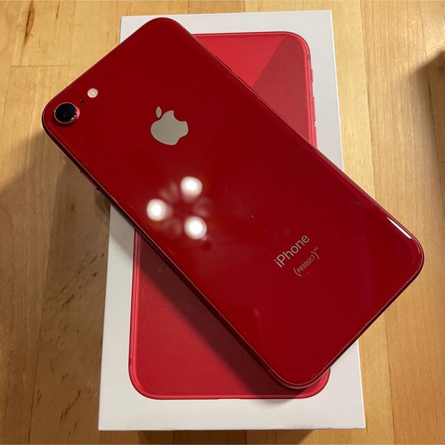 iPhone(アイフォーン)のアップル iphone8  red スマホ/家電/カメラのスマートフォン/携帯電話(スマートフォン本体)の商品写真