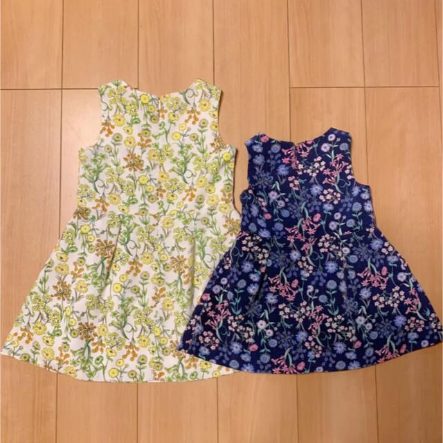 petit main(プティマイン)の美品　petit main ワンピースセット110cm、90cm キッズ/ベビー/マタニティのキッズ服女の子用(90cm~)(ワンピース)の商品写真