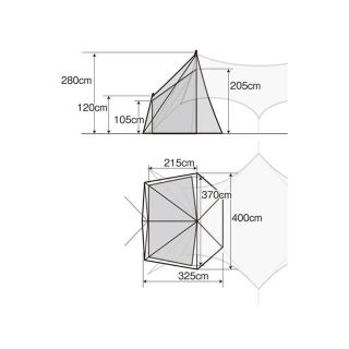 Snow Peak - スノーピーク タープエクステンション テント4