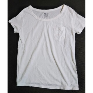 ジーユー(GU)のGU　ベーシックTシャツ　Sサイズ　白(Tシャツ(半袖/袖なし))