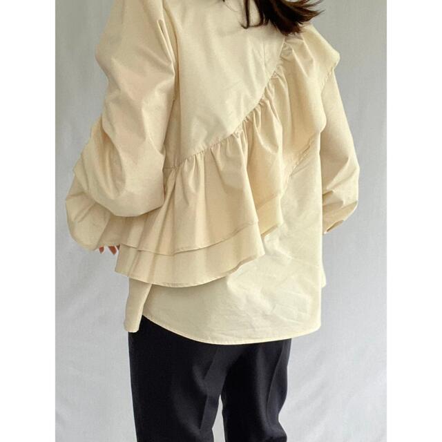 【美品】Clastellar round frill blouse - 2