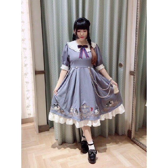 Amavel Diner♡Girl ワンピース+ヘアクリップ+カフス