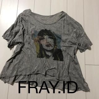 フレイアイディー(FRAY I.D)のFRAY.ID オーバーサイズTシャツ　グレー　レディース(Tシャツ(半袖/袖なし))