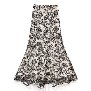グレイル(GRL)のGRL 花柄刺繍バイカラーマーメイドスカート Mサイズ(ロングスカート)