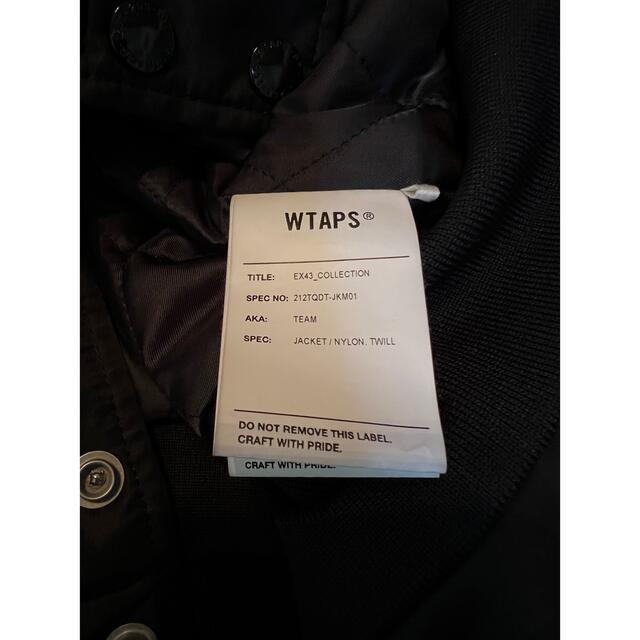 W)taps(ダブルタップス)のWTAPS 21AW TEAM JACKET 黒 L クロスボーン メンズのジャケット/アウター(ブルゾン)の商品写真