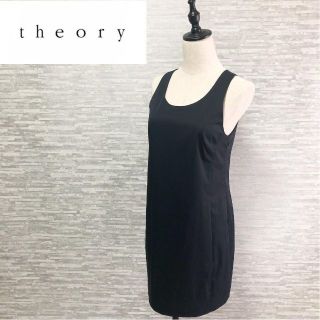 セオリー(theory)のtheory セオリー ノースリーブワンピース ネイビー 2(ひざ丈ワンピース)