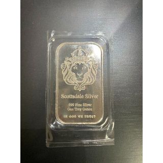 純銀 アメリカ合衆国スコッツデール社製 1オンス(oz)シルバーバー インゴット(貨幣)