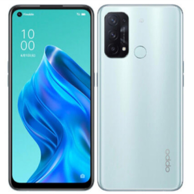 OPPO(オッポ)のOPPO RENO5 A NA SIMフリー スマートフォン アイスブルー スマホ/家電/カメラのスマートフォン/携帯電話(スマートフォン本体)の商品写真