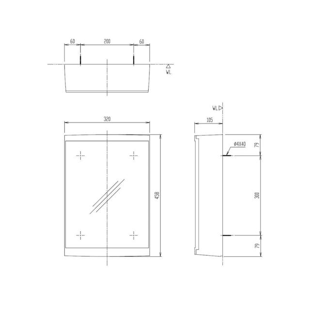 TOTO(トウトウ)のLIXIL(リクシル) INAX ミラーキャビネット TSF-126 インテリア/住まい/日用品の収納家具(バス収納)の商品写真