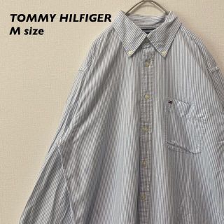 トミーヒルフィガー(TOMMY HILFIGER)のトミーヒルフィガー　長袖シャツ　ボタンダウン　ストライプ　Mサイズ　ユニセックス(シャツ)