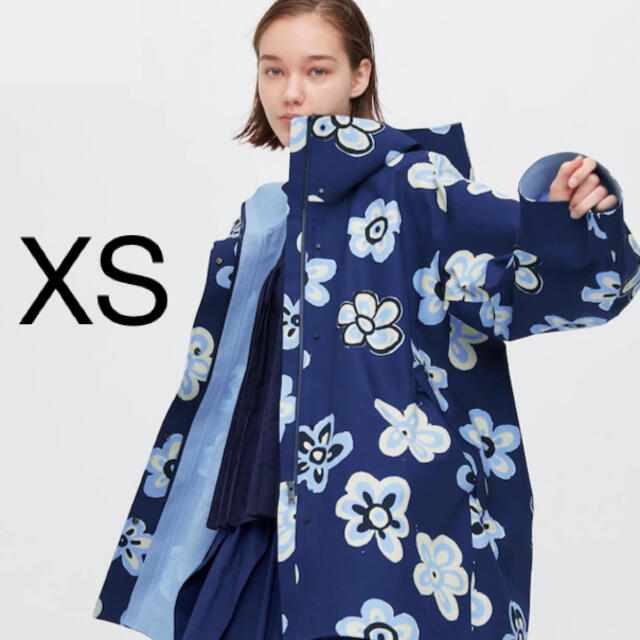 ユニクロandマルニ ブロックテックハーフコート 花柄XS ユニクロandマルニ ブロックテックハーフコート 花柄XS