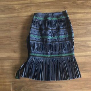 sacai - sacai プリーツ スカート ベルト バックル サカイ タイト