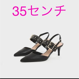 チャールズアンドキース(Charles and Keith)のチャールズアンドキース　スタッズ スリングバックヒール(35)(ミュール)