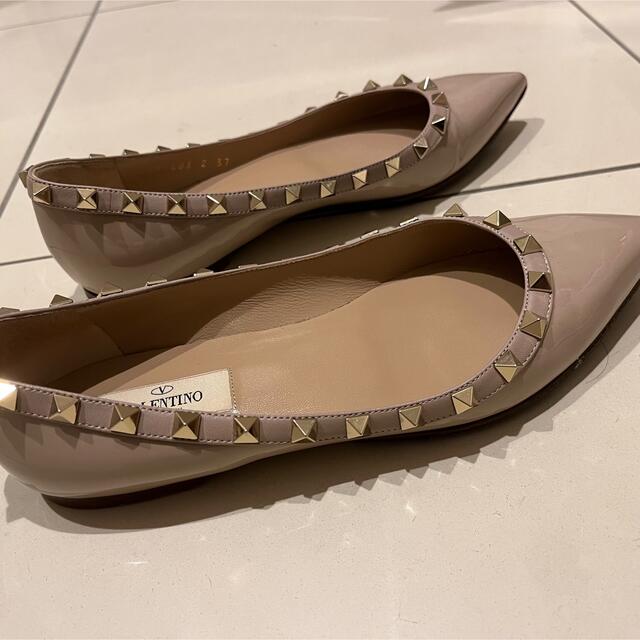 VALENTINO - バレンティノ ロックスタッズ エナメル バレリーナの通販