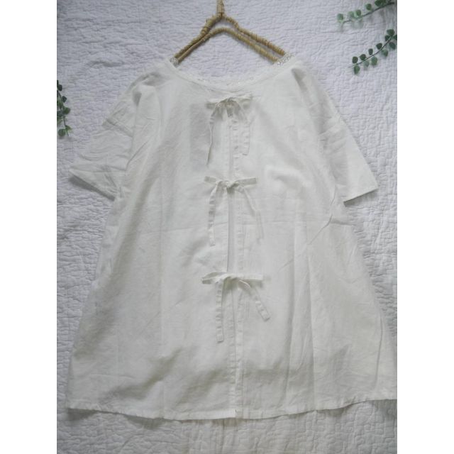 SM2 - サマンサモスモス☆sm☆新品☆後結びリボンの可愛い*リネン混