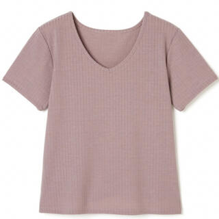 グレイル(GRL)のグレイル　テレコベーシックVネック　Tシャツ(Tシャツ(半袖/袖なし))